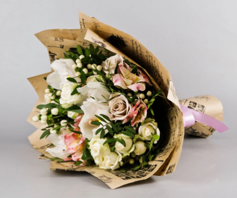 Bouquet in spiral technique